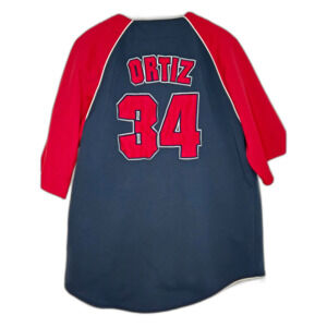 True Fan David Ortiz Boston Red Sox MLB Jersey | Men's Large | Navy Blue Red